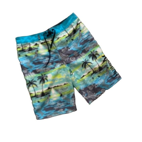 Hurley Blue & Yellow Surf Board Shorts Size 18/29 - Picture 1 of 11